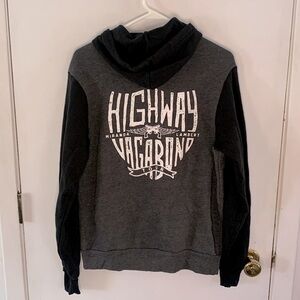 Miranda Lambert grey black Highway Vagabond concert tour zip front hoodie Sz M